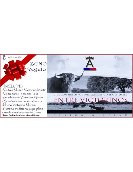 Bono Regalo Visita Ganadería Victorino Martín Bono Regalo Visita Ganadería Victorino Martín